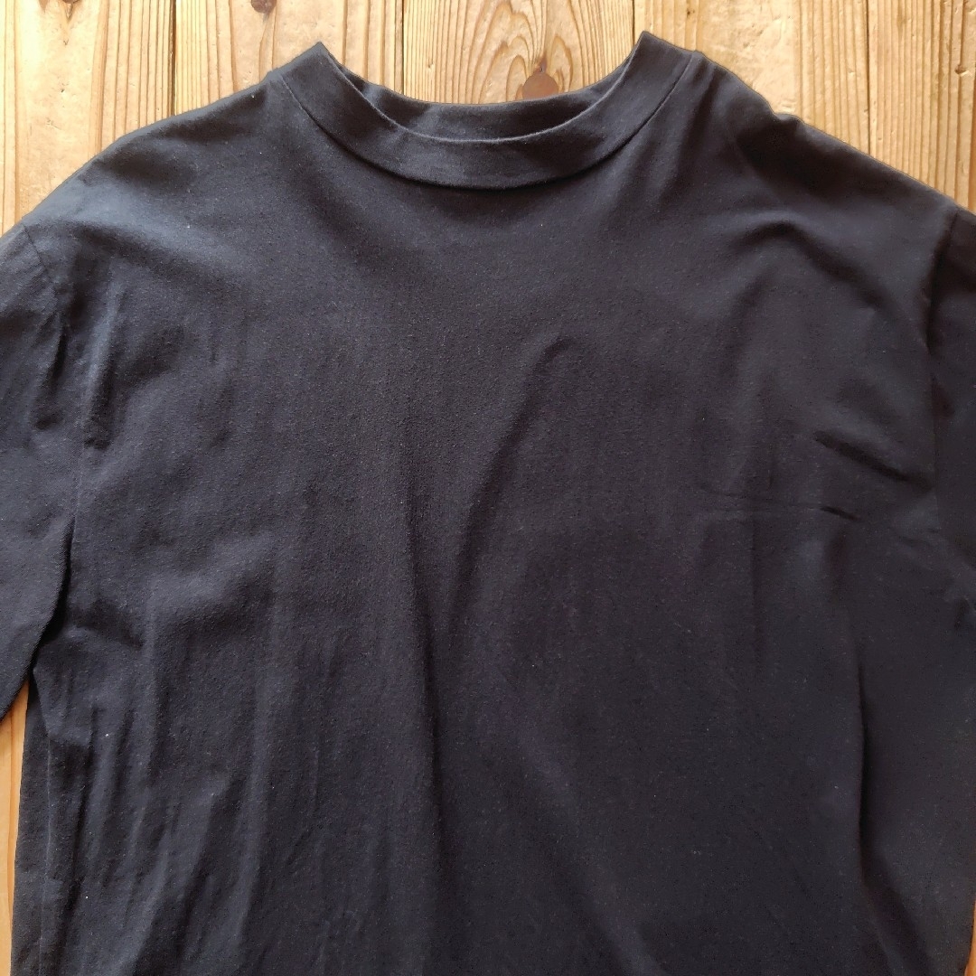PAGEBOY(ページボーイ)のPAGEBOY ページボーイ BIGシルエットT 黒 チュニックロングTシャツ レディースのトップス(Tシャツ(半袖/袖なし))の商品写真
