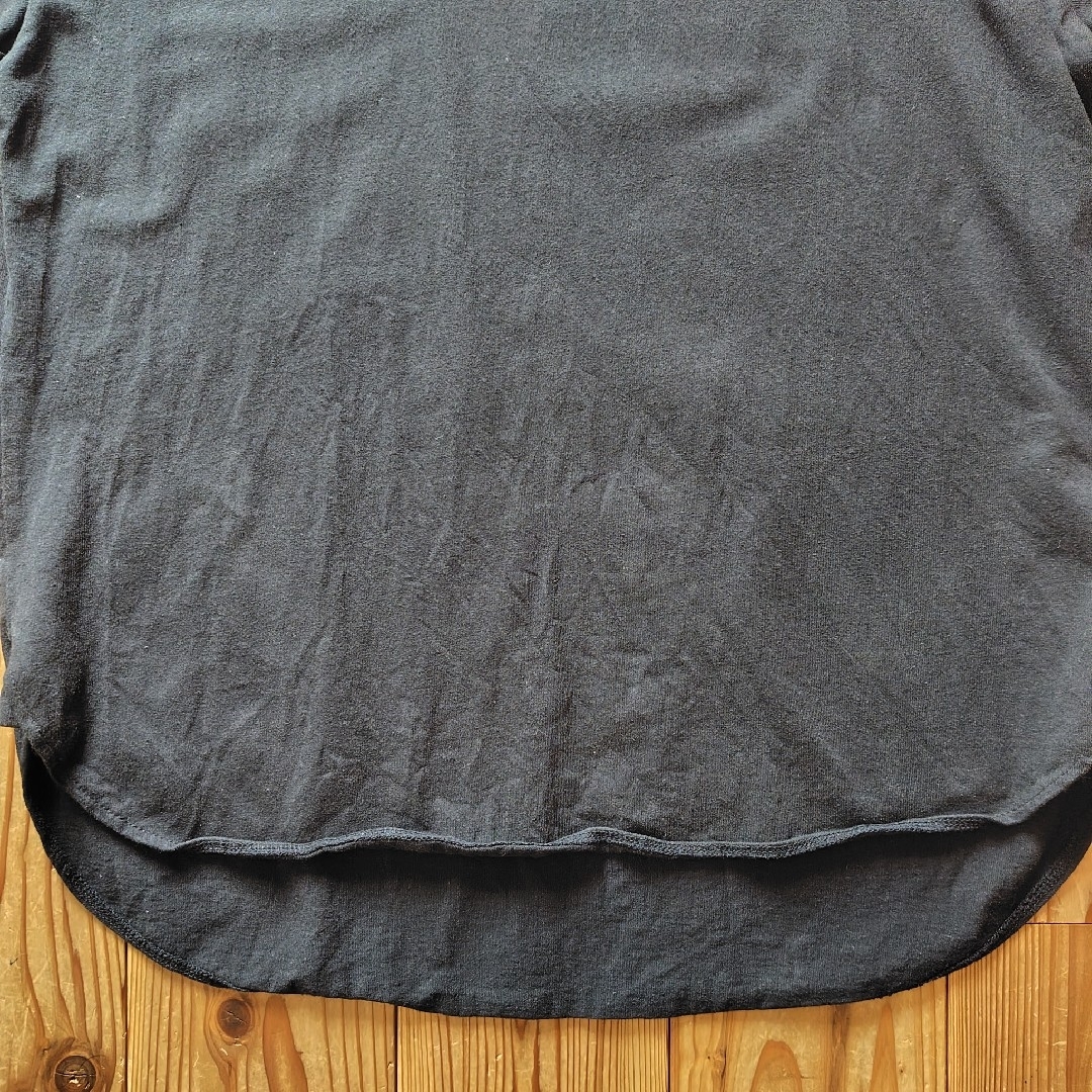PAGEBOY(ページボーイ)のPAGEBOY ページボーイ BIGシルエットT 黒 チュニックロングTシャツ レディースのトップス(Tシャツ(半袖/袖なし))の商品写真