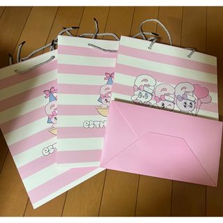 エスターバニー ポップアップショップ袋ショッパー3枚ノベルティ(ショップ袋)