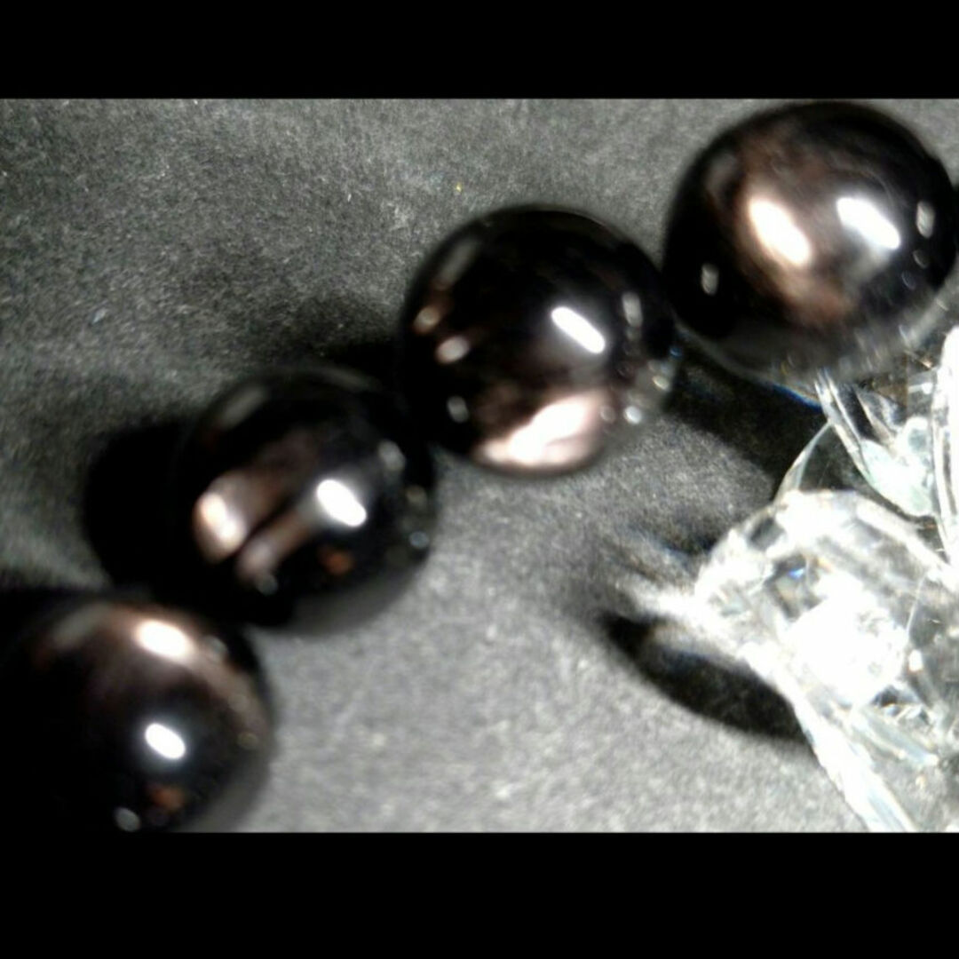 ☆希少☆レアストーン☆ 【帝王の石】ハイパーシーン 大珠ブレスレット 天然石 メンズのアクセサリー(ブレスレット)の商品写真