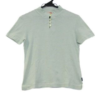 マックレガー(McGREGOR)のマックレガー 半袖Ｔシャツ トップス カットソー ボーダー柄 レディース Mサイズ 緑×白 McGregor(Tシャツ(半袖/袖なし))