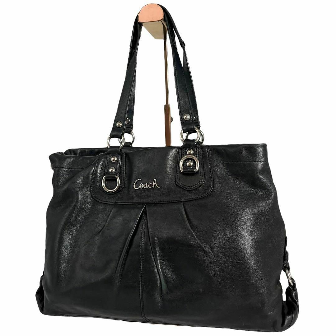 マイクラ 人気アイテム COACH - ハンドバッグの ブラックレザー レディース COACHコーチ バッグ