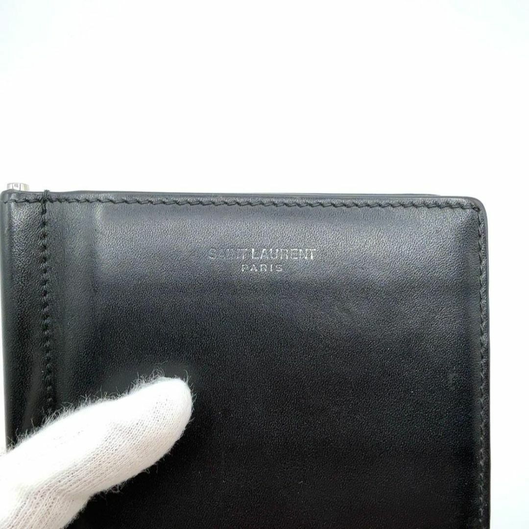 ✨未使用品✨サンローラン マネークリップ レザー キャビア