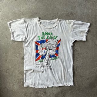 ヴィンテージ(VINTAGE)の80s 偉人tシャツ エディ・ジ・イーグル ホワイト M スキージャンパー(Tシャツ/カットソー(半袖/袖なし))