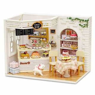 Socpuro 【猫の喫茶店 】 ドールハウス 手作りキット セット 初心者向け(その他)