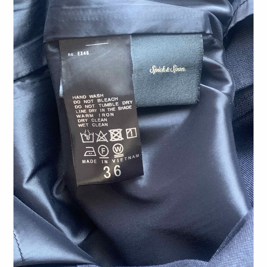 Spick & Span(スピックアンドスパン)のspick&spanネイビーリネン調スカート レディースのスカート(ひざ丈スカート)の商品写真