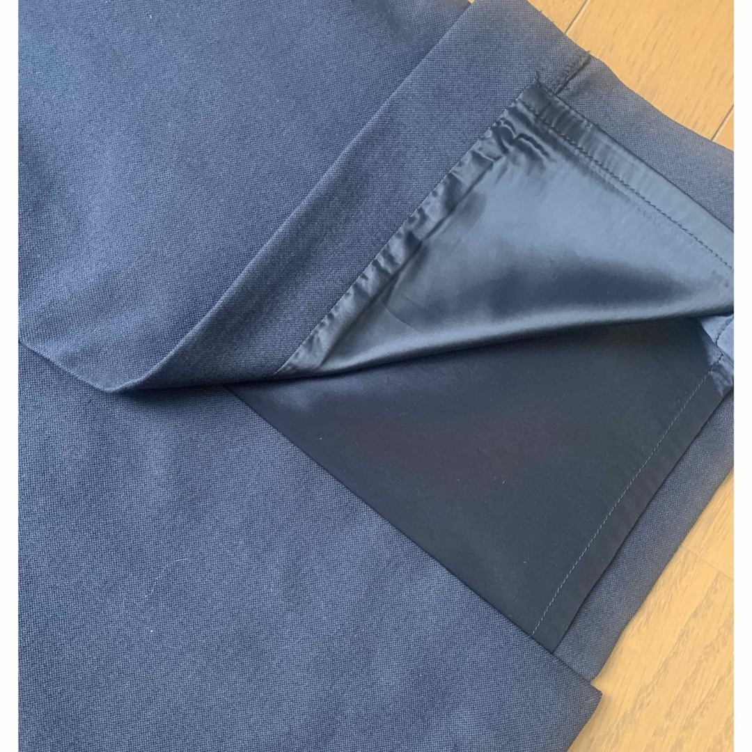 Spick & Span(スピックアンドスパン)のspick&spanネイビーリネン調スカート レディースのスカート(ひざ丈スカート)の商品写真