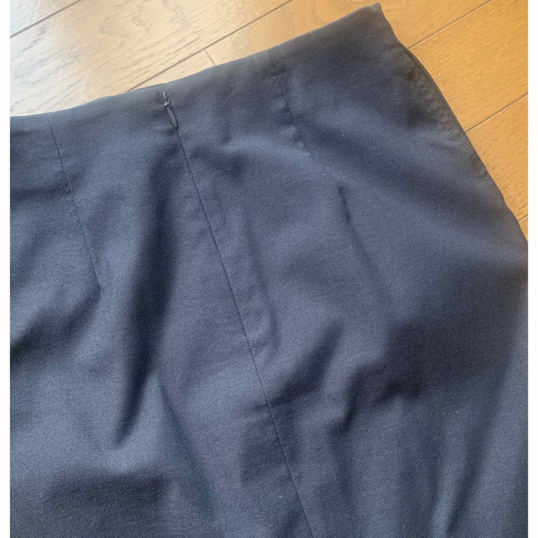 Spick & Span(スピックアンドスパン)のspick&spanネイビーリネン調スカート レディースのスカート(ひざ丈スカート)の商品写真