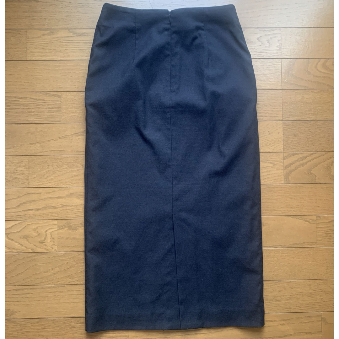 Spick & Span(スピックアンドスパン)のspick&spanネイビーリネン調スカート レディースのスカート(ひざ丈スカート)の商品写真
