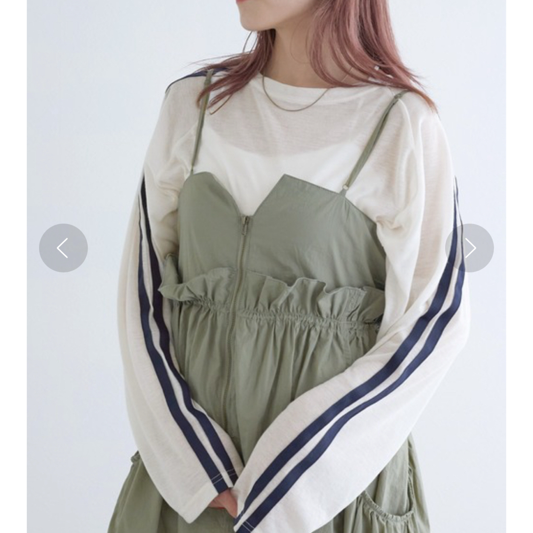 w closet(ダブルクローゼット)の【新品タグ付】w closet シアーラインカットプルオーバー  レディースのトップス(カットソー(長袖/七分))の商品写真
