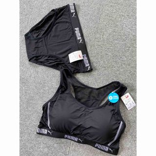 プーマ(PUMA)の［PUMA］スポーツブラ ショーツ セット〈バックメッシュ〉Lサイズ(ブラ&ショーツセット)