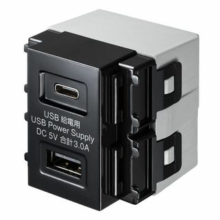 【特価セール】サンワサプライ 埋込USB給電用コンセント (Type-C搭載) (PC周辺機器)