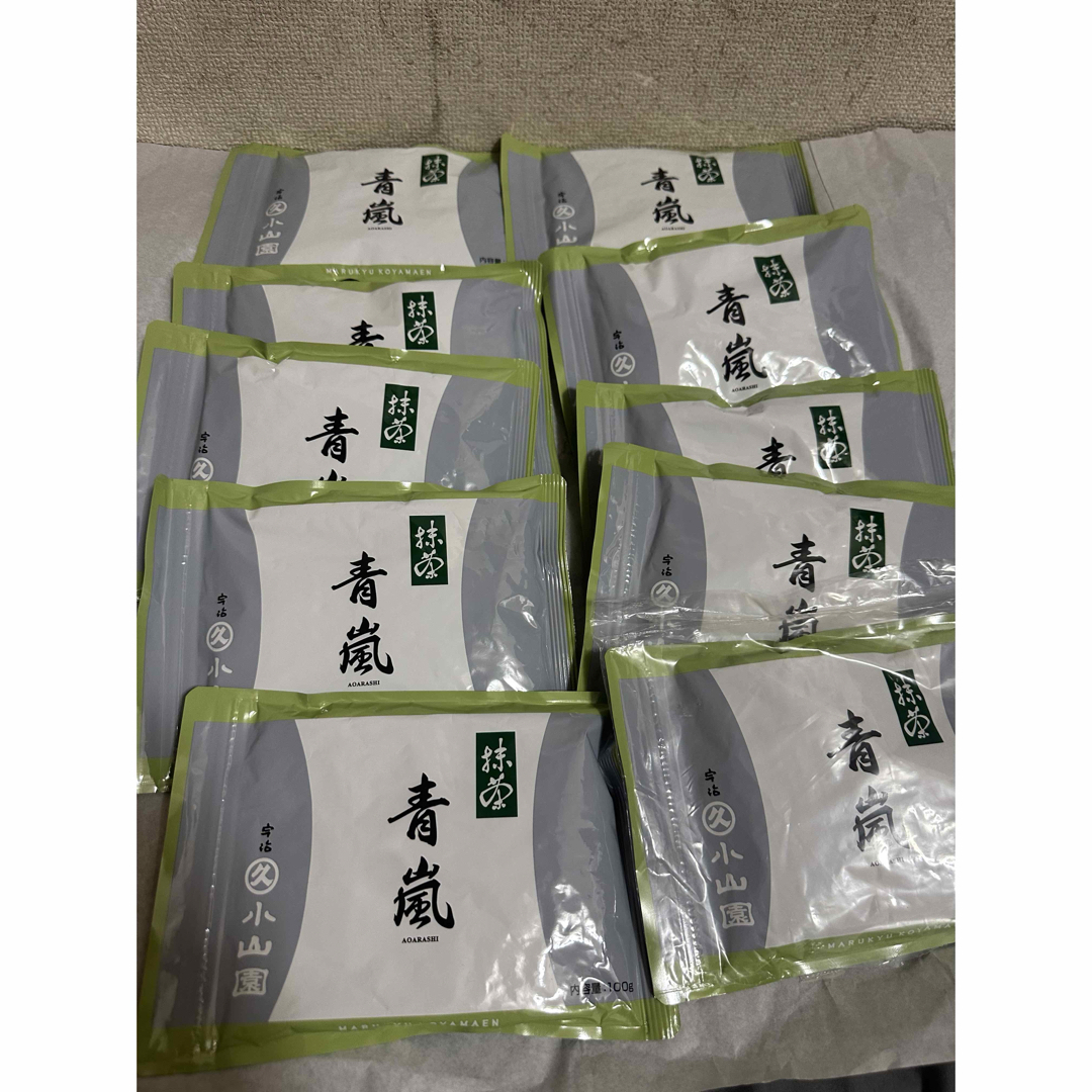 宇治抹茶　丸久小山園　青嵐100gx10袋 食品/飲料/酒の飲料(茶)の商品写真