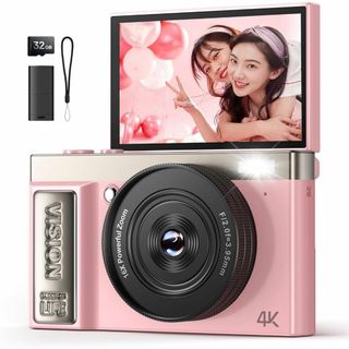 デジカメ AEKOMi 4K動画撮影 64MP画素 フリップ デジタルカメラ A