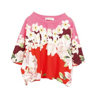 バレンティノ(VALENTINO)のヴァレンチノ Valentino カットソー 衣料品 トップス コットン レディース ピンク系 / マルチカラー VB0MG13H6FB 【中古】(カットソー(長袖/七分))