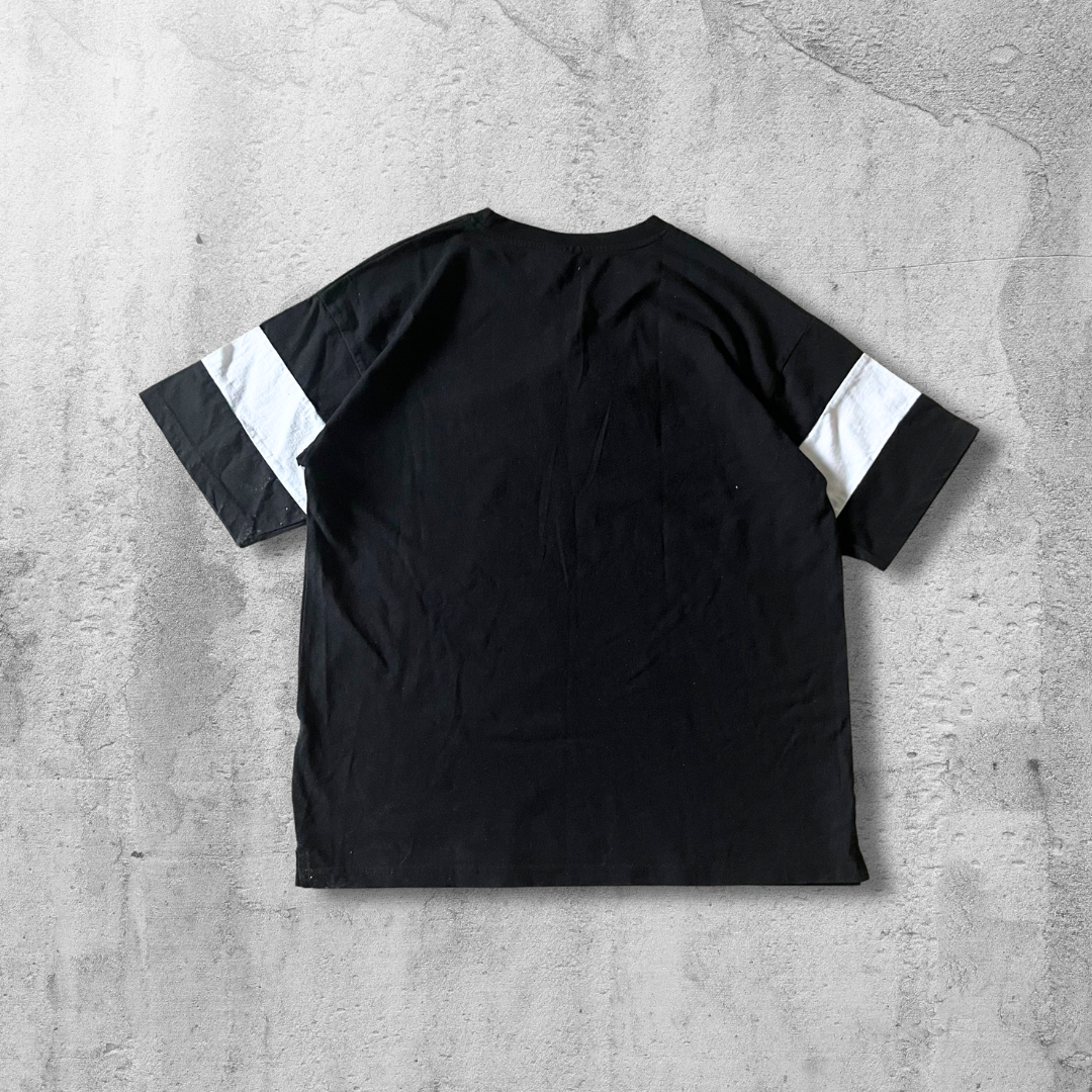 ストリート系 AIRWALK Tシャツ 袖切替 モノトーンカラー ユニセックス メンズのトップス(Tシャツ/カットソー(半袖/袖なし))の商品写真
