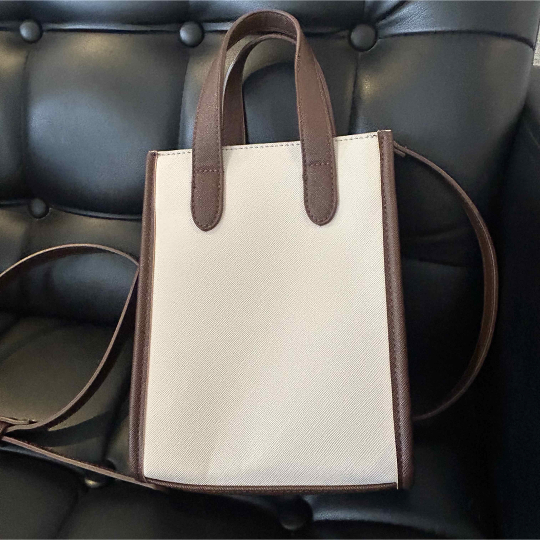 TOCCO closet(トッコクローゼット)のトッコクローゼット★ショルダー付き２ＷＡＹ配色ミニバッグ レディースのバッグ(ショルダーバッグ)の商品写真
