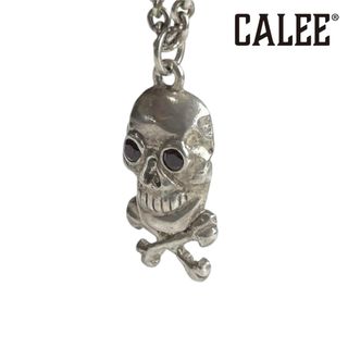 CALEE SKULL NECKLACE スカルネックレス サファイア 