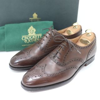 クロケットアンドジョーンズ(Crockett&Jones)のITAUUGMZDTMO CROCKETT&JONES クロケット＆ジョーンズ FINSBURY フィンズベリー ドレスシューズ 革靴 ダークブラウン メンズ サイズ 8E(ドレス/ビジネス)