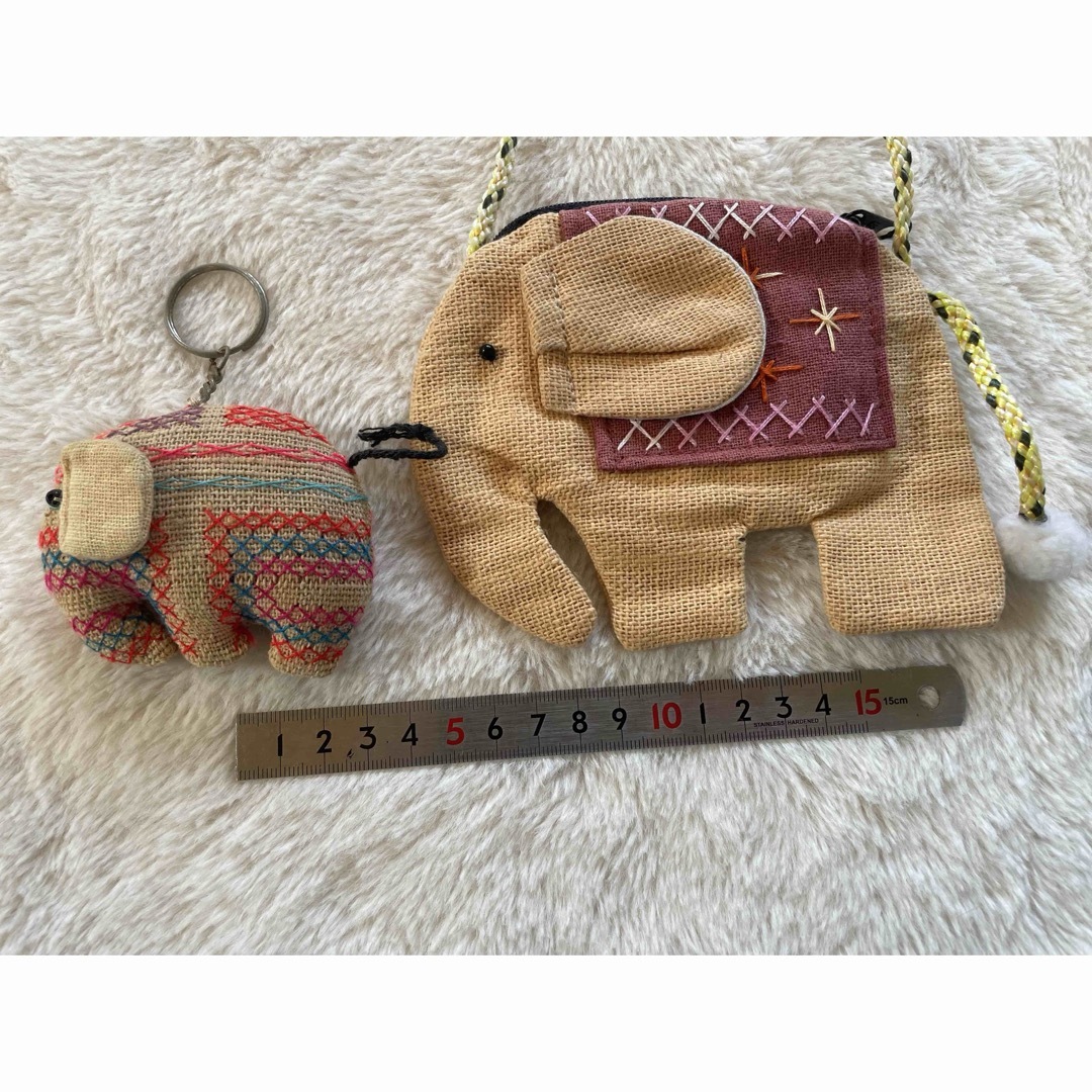 MALAIKA(マライカ)のエスニック　ぞうさん　ポーチキーホルダーセット レディースのファッション小物(ポーチ)の商品写真