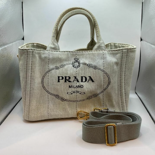 プラダ(PRADA)のPRADA プラダ カナパ トートバッグ グレー系 (ハンドバッグ)