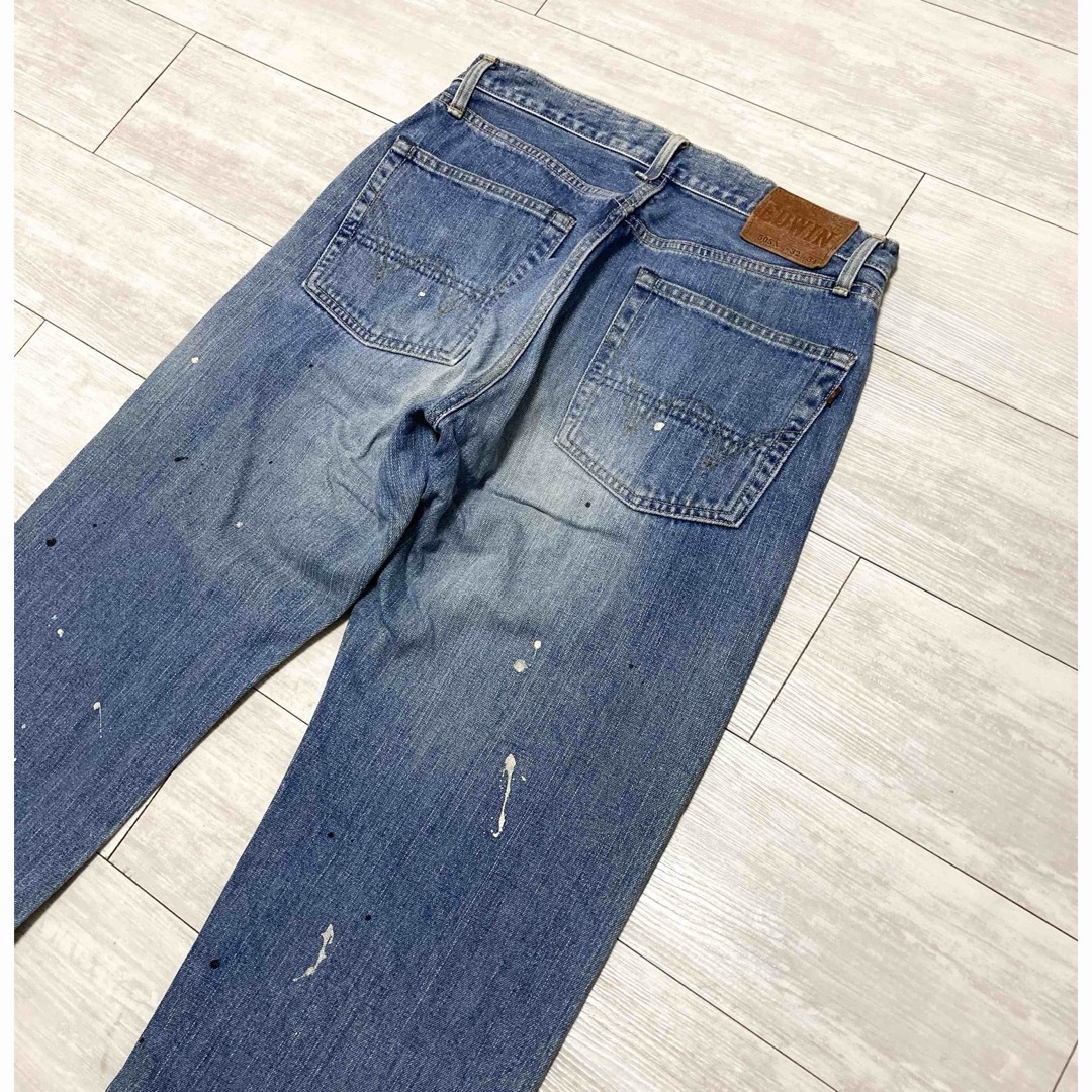 EDWIN(エドウイン)の希少品！エドウィン EDWIN ペイント×ダメージ加工 メンズ ジーンズ デニム メンズのパンツ(デニム/ジーンズ)の商品写真