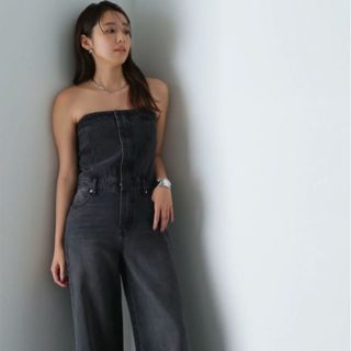 NATURAL BEAUTY BASIC - ナチュラルビューティーベーシック　デニムビスチェオールインワン