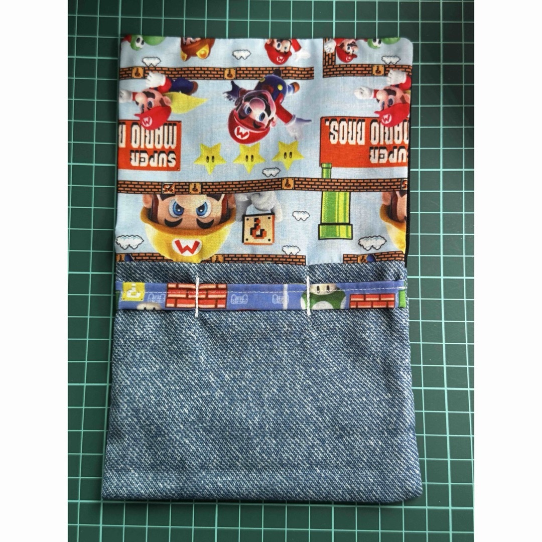 950   ハンドメイド　移動ポケット　マリオ ハンドメイドのキッズ/ベビー(外出用品)の商品写真