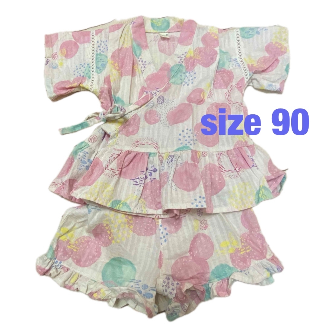 apres les cours(アプレレクール)のアプレレクール甚平　90センチ キッズ/ベビー/マタニティのキッズ服女の子用(90cm~)(甚平/浴衣)の商品写真