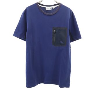 ラコステ(LACOSTE)の古着 LACOSTE ラコステ 半袖 Tシャツ 3 ネイビー ポケT メンズ(Tシャツ/カットソー(半袖/袖なし))