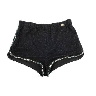 シャネル(CHANEL)の　シャネル CHANEL ラインストーン装飾ツイードショートパンツ P76329 ブラック コットン レディース ショートパンツ(ショートパンツ)
