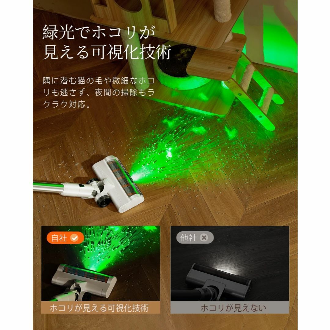 掃除機 コードレス【業界初、自動ゴミ収集ドック、ゴミがわかる