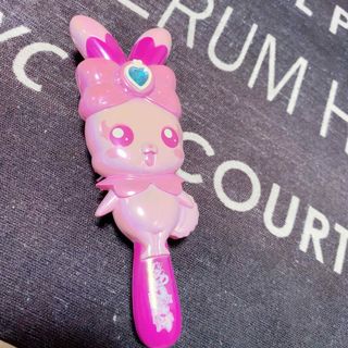 バンダイ(BANDAI)のドキドキプリキュア シャルル ウサギ型ヘアブラシ ピンク オーロラ加工 クシ(キャラクターグッズ)