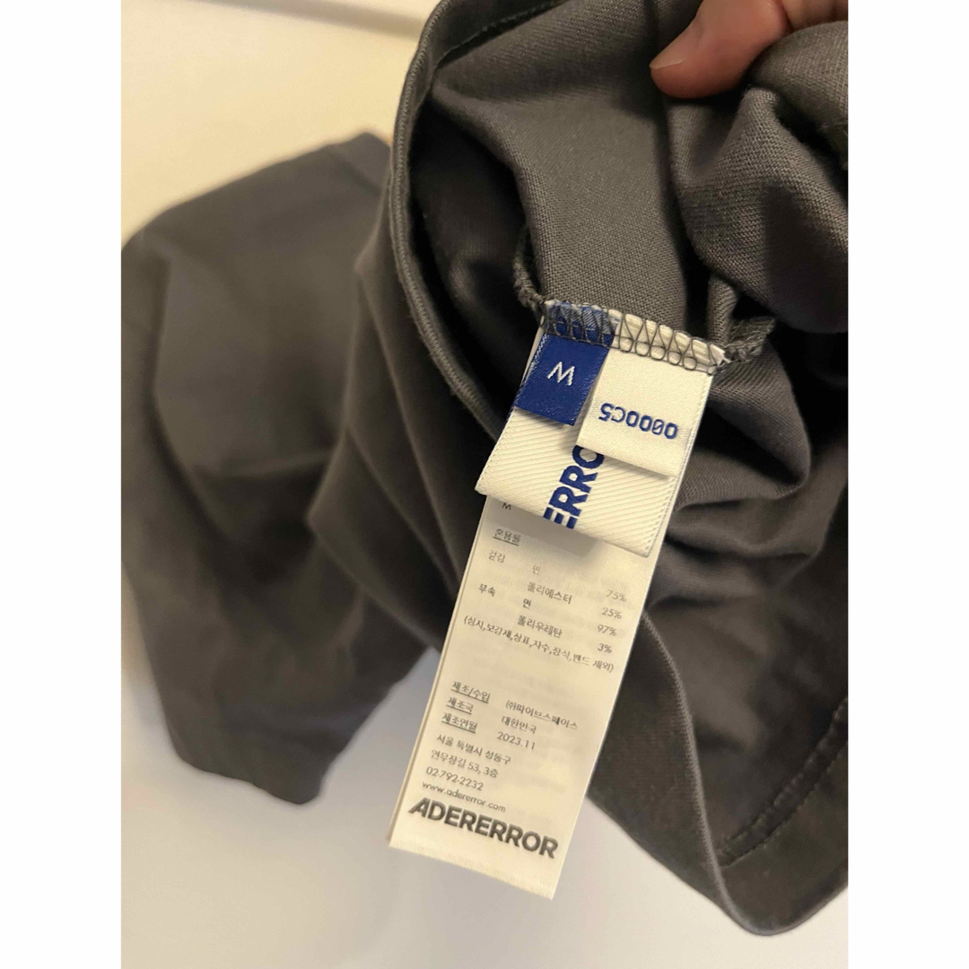 ADER ERROR mati t-shirt グレー　 レディースのトップス(Tシャツ(半袖/袖なし))の商品写真