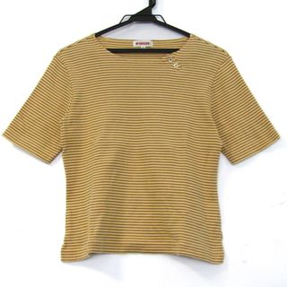 マックレガー(McGREGOR)のマックレガー 半袖Ｔシャツ コットン100% ボーダー ブランド トップス レディース Mサイズ イエロー×ブラウン McGregor(Tシャツ(半袖/袖なし))