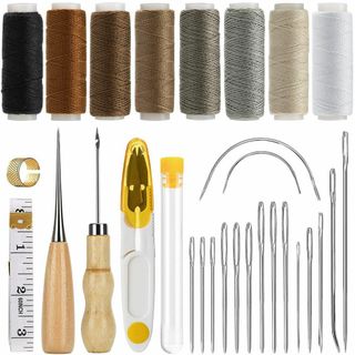 サムコス レザークラフト 革工具セット 裁縫工具 皮革工具 針 手作り 革用 レ(その他)