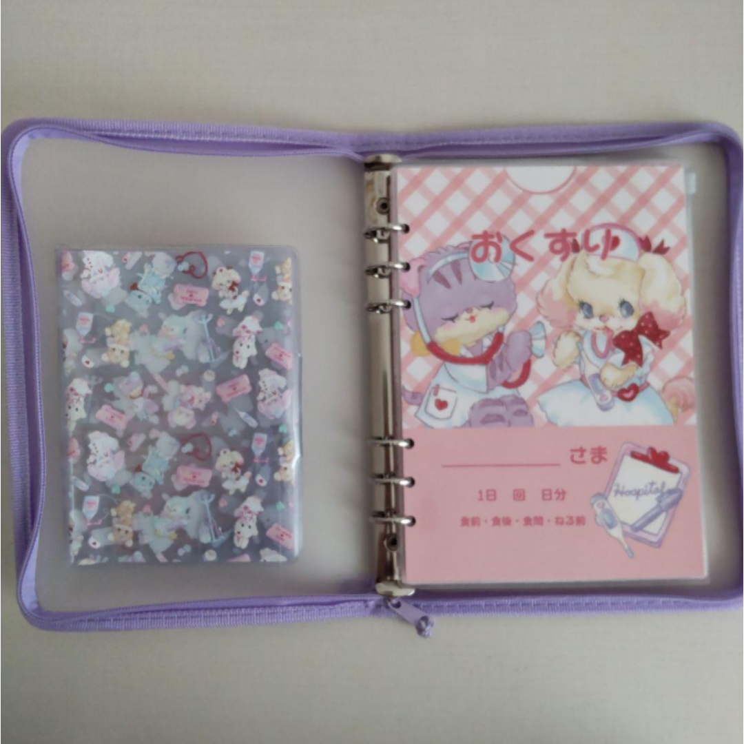 ayyjewel　おすそ分けファイル　A5サイズ　ラウンドファスナー　お薬手帳 ハンドメイドの文具/ステーショナリー(その他)の商品写真