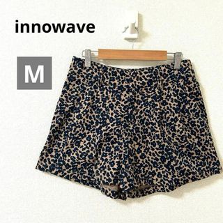 イノウェーブ　ショート パンツ　レオパード柄　総柄　コットン混　ベージュ　Ｍ