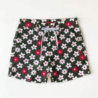 パーリーゲイツ レディース ショートパンツ 花柄 ゴルフ 0 S カーキグリーン