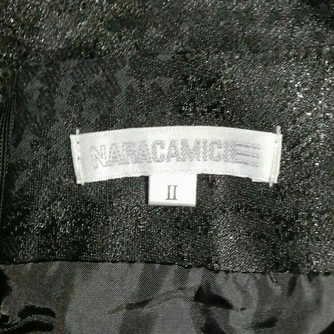 NARACAMICIE(ナラカミーチェ)のナラカミーチェ　極上美品　ひざ丈フレアスカート　Lサイズ　黒色系 レディースのスカート(ひざ丈スカート)の商品写真