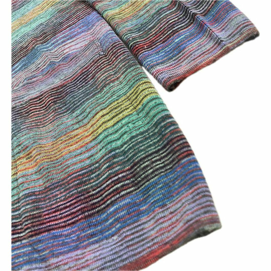 MISSONI(ミッソーニ)の｛美品】ミッソーニ　カーディガン　サマーニット　ストレッチ　マルチカラー　L相当 レディースのトップス(カーディガン)の商品写真