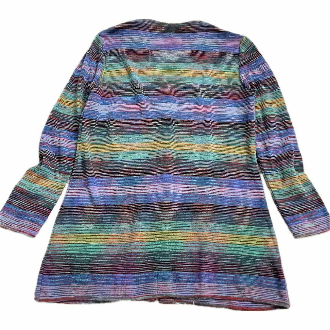 MISSONI(ミッソーニ)の｛美品】ミッソーニ　カーディガン　サマーニット　ストレッチ　マルチカラー　L相当 レディースのトップス(カーディガン)の商品写真