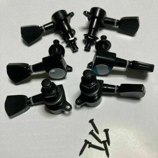 3対3ペグ キーストーンタイプノブ 黒 ブラック(パーツ)