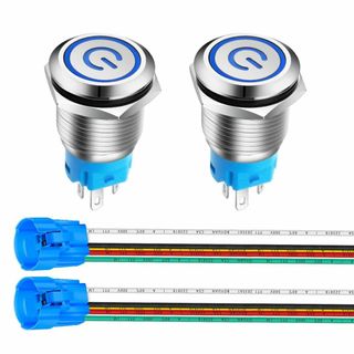 【新着商品】Gebildet 2個 16mm 12V-24V 5Aステンレス鋼ラ(その他)