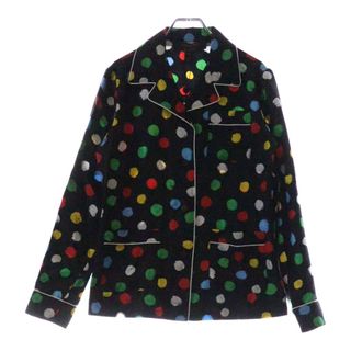 ルイヴィトン(LOUIS VUITTON)のLOUIS VUITTON ルイヴィトン 23SS ×YK L/S Pajama Shirt RW231J VD4 FOBL29 ×草間彌生 モノグラムドット柄シルク長袖シャツ レディース ブラック/マルチ(シャツ/ブラウス(長袖/七分))