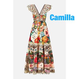 セルフポートレイト(SELF PORTRAIT)の❇️Camillaカミーラ正規25新作フローラロングドレス(ロングワンピース/マキシワンピース)