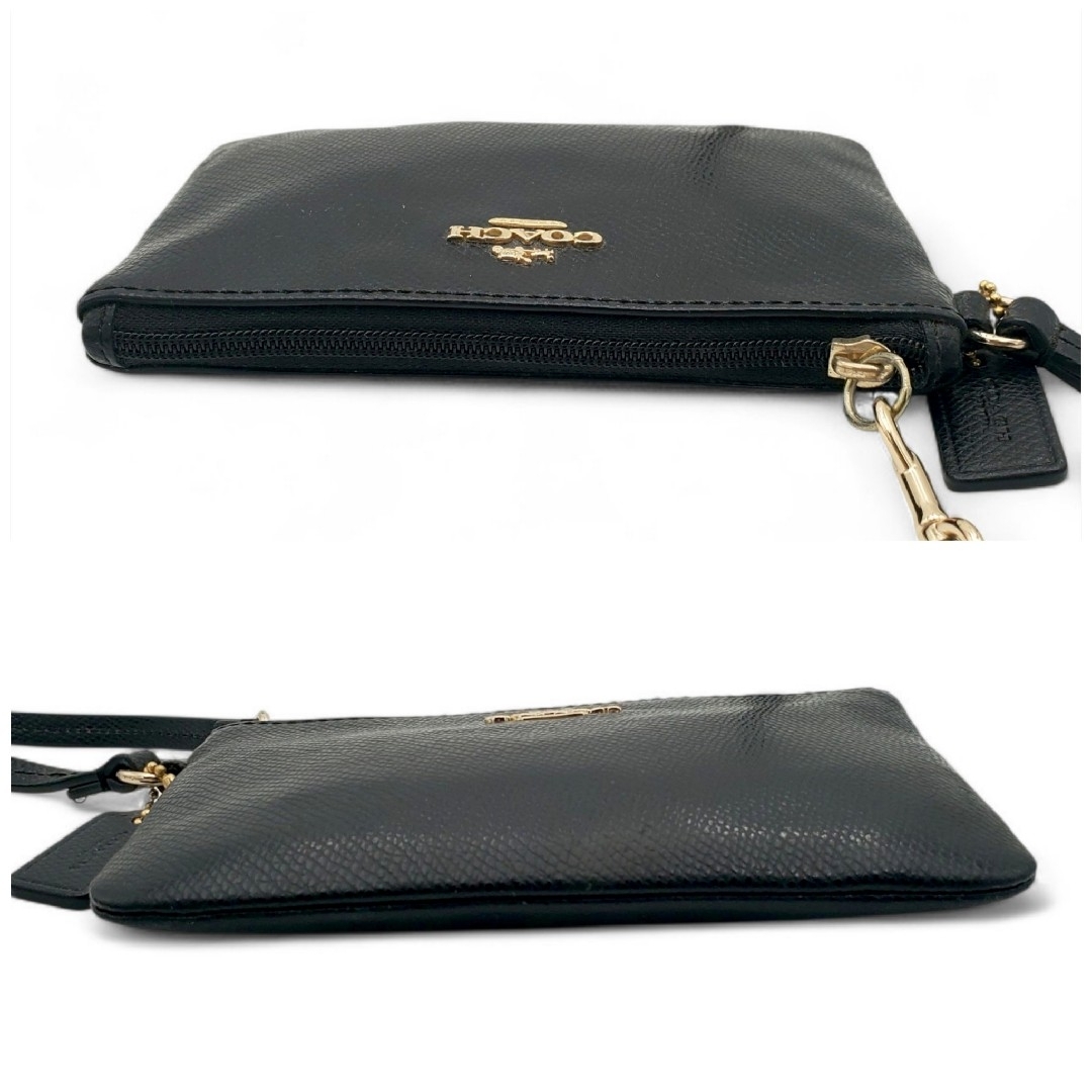COACH OUTLET(コーチアウトレット)のCOACH ポーチ 小物入れ リストレット ゴールド金具 ブラック 黒 レディースのファッション小物(ポーチ)の商品写真