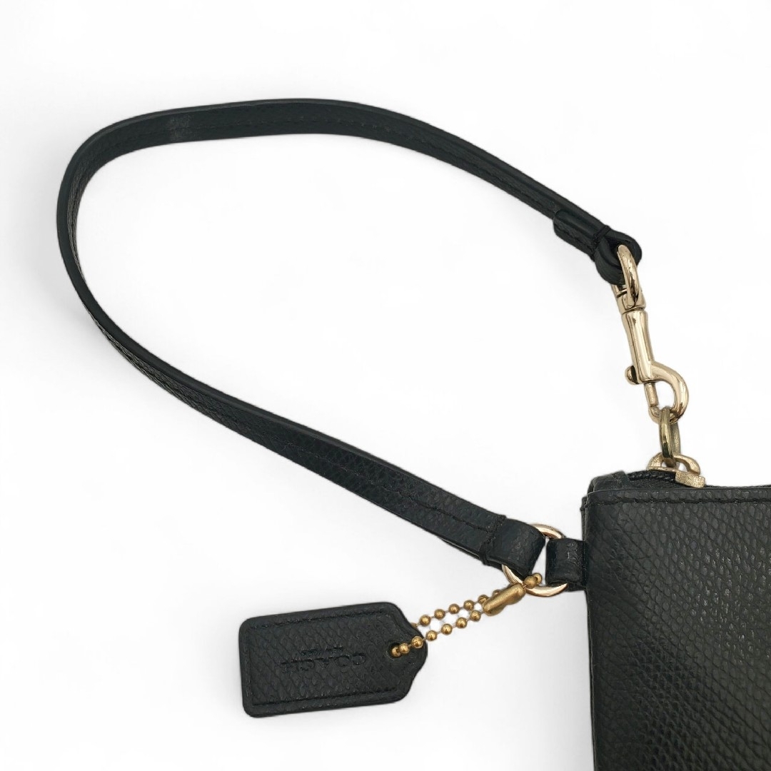 COACH OUTLET(コーチアウトレット)のCOACH ポーチ 小物入れ リストレット ゴールド金具 ブラック 黒 レディースのファッション小物(ポーチ)の商品写真