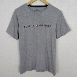トミーヒルフィガー(TOMMY HILFIGER)のTOMMY HILFIGER トミーヒルフィガー Tシャツ ロゴ グレー XSサイズ メンズ 古着 アメカジ(Tシャツ/カットソー(半袖/袖なし))