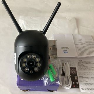 限定1品最新防犯カメラ1pc4kカラー350度90度A I追跡機能センサーライト